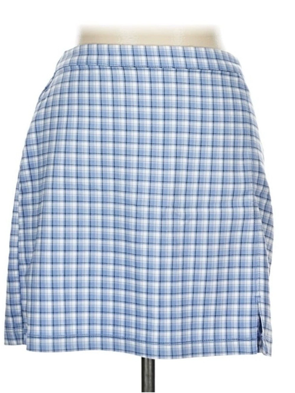 Hollister Light Blue Plaid Mini Skirt